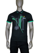Black & Turquoise Polo